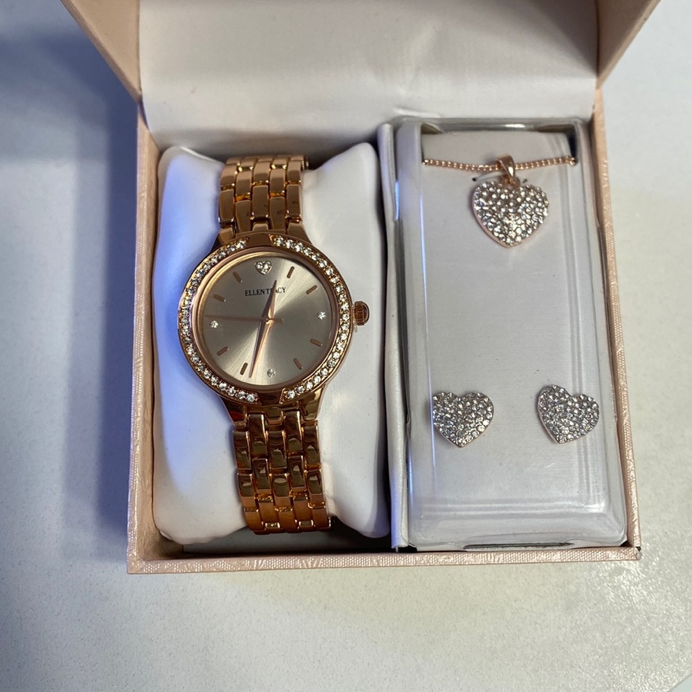 Ellen Tracy Pink Jewelry Set